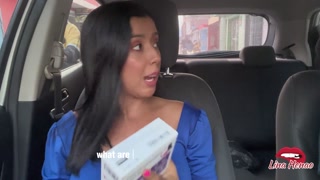 My boyfriend takes me to a sex shop and buys me a vibrator so that I masturbate in public 💦