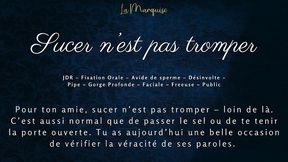 sucer n est pas tromper - french audio cum hungry