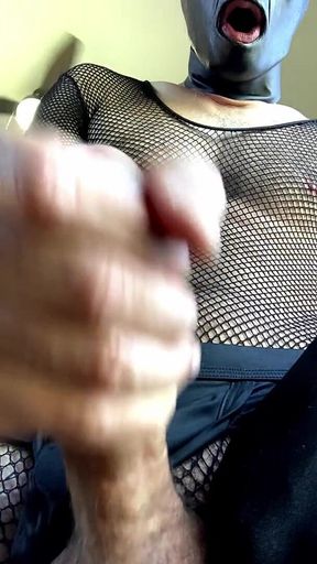 Dom Devil Demon Femboy in Latex and Stockings Loads Wit Big Dick