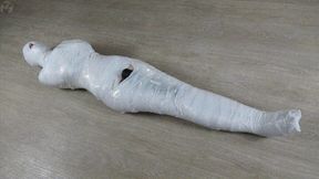 White stretch wrap with vibrator