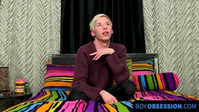 BoyObsession.com - Solo twink Jax Marnell drills ass with toy and wanks cock hard