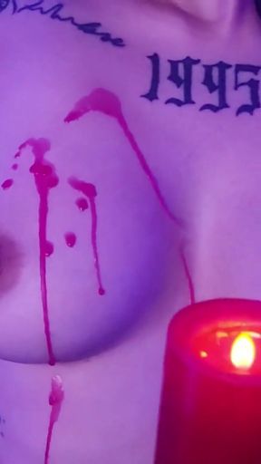 ASMR youtuber touching her breasts and spitting   Clip 1