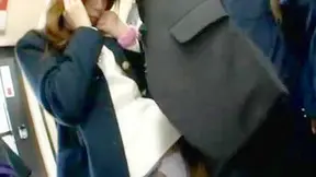 Public Pussy Play – Stranger Spreads Her Legs Under the Skirt