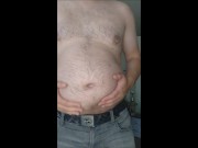 Gainer growing belly play after visiting a friend