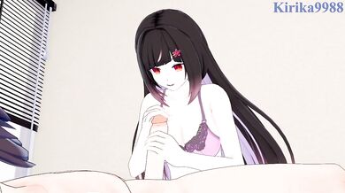 Yomeguri Hana and I have intense sex in the bedroom. - VTuber Hentai