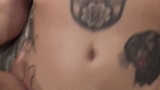 Tattooed step-daughter seduces and sucks taboo penis before sex