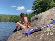 Canadian Guy Sunbathes in Swim Briefs Before Stripping for a Nude Snorkel
