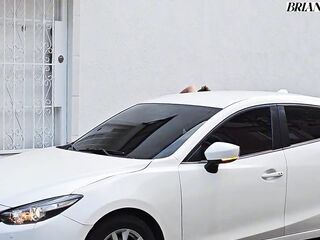 Older Colombian Blond Monique Fuentes Bangs Her Driver in the Car - Brian Evansx