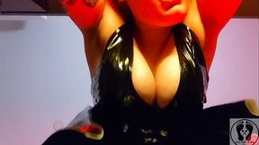 REBECA ADDAMS TATTOOED DOMINA BIG TITS LEATHER SKIRT