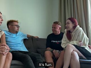 I Swappe My Hawt GF with Some other Pair & Screwed His Breasty Wife Untill I Exploded on Her Snatch