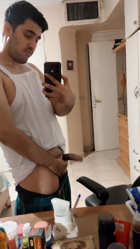 Iranian boy masturbating and show his dick