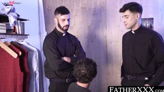 FatherXXX.com - Caught in the act: Young catholic's jerk-off session turns into a raw