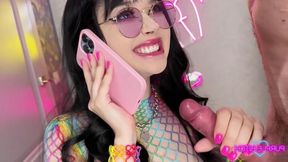 purple bitch gets filled while on the phone porn video