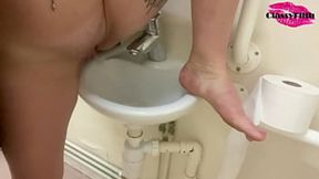Classy lets one in the public bathroom sink