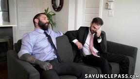 Hunk dads Markus Kage and Gabriel Clark trade with their stepsons