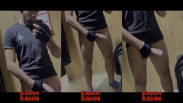 MY DICK GETS ACCIDENTALLY HARD SO OFTEN. THIS TIME IN THE CHANGING ROOM!😈🔥