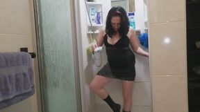 Tempting wet slip and socks