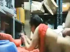 Arab couple fucking in the store room