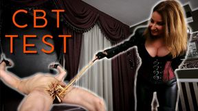 CBT Tease, Mistress Ayn tests his ball’s limits