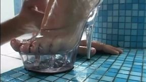 Three oiled slutty girls are playing before the great slam of cock