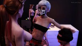 Redhead teen loves sex, cum in mouth and clean cock and threesome with blonde bi friend (Being a DIK - Sage - Complete movie)