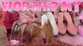 Worship my pretty pink heel collection