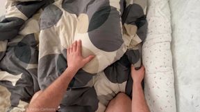 Farmgirl licks my balls and let me cum on her tits