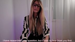 Blonde with glasses gets her ass nailed