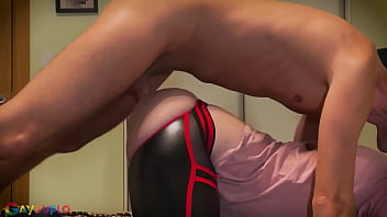 Homemade amateur couple have hard bareback sex - chubby bottom mons on big twink dick PT2