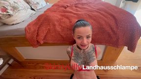 Hard Fuck Country house in wooden hut.