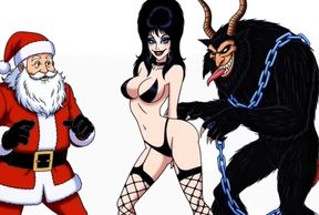 Krampus Stuffed a Butt Plug Into Elvira, the Mistress of Darkness&#039; Ass, and Brought Her to Orgasm. a Christmas Porn Story