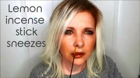 Lemon incense stick sneezes mp4