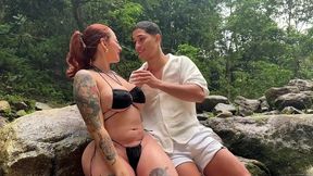 Slutty Stepbro Fucks Me Rough Outdoors in Colombia, Cums in My Mouth