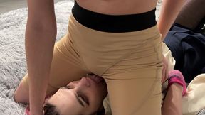 mistress jucy and subby sl lesbian domination - ass and pussy worship, spitting, human ashtray, foot worship