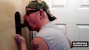 ”Very naughty backdoor bandit shows his dick sucking skills”