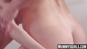 Stepdaughter and stepmom share passionate lesbo fuck