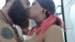 Delicious Fuck in the Shower, with Anal and Cumshot in My Face!! - with Iron-biker