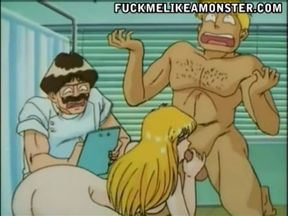 Impotent cartoon character becomes a slave for a nurse