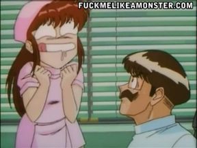 Impotent cartoon character becomes a slave for a nurse