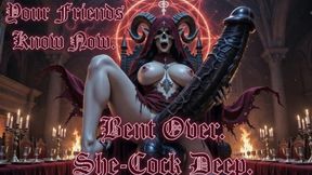 Your Friends Know Now. Bent Over. She-Cock Deep