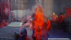 Sherman Maus mercilessly fists Joey Wagner and Gunner in prison