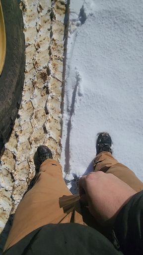 Piss in the snow at work.