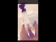 Fucking a fleshlight in the shower