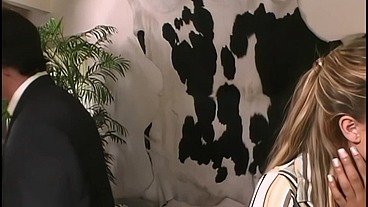 Two sluts loves sharing the same big white dick