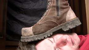 Floor-face crushed under punk 18 yo girl in dirty high boots (part 5 of 5), flo086x 1080p