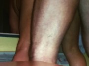 fuck in front of open balcony window and creampie