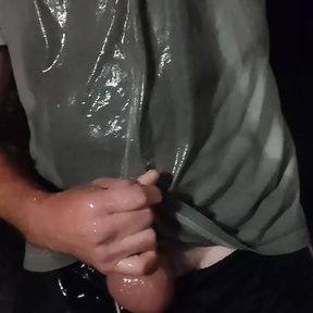 More pissing in my Nike trackies, wet t-shirt, squirting everywhere! Scallyoscar