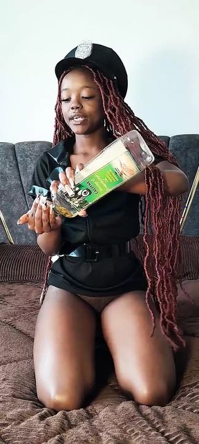 Police Offficer Plugs Her Anal