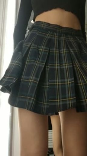 Choosing outfits for the New Year in the fitting room