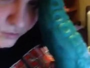 Choking and Gagging on a MASSIVE TOY